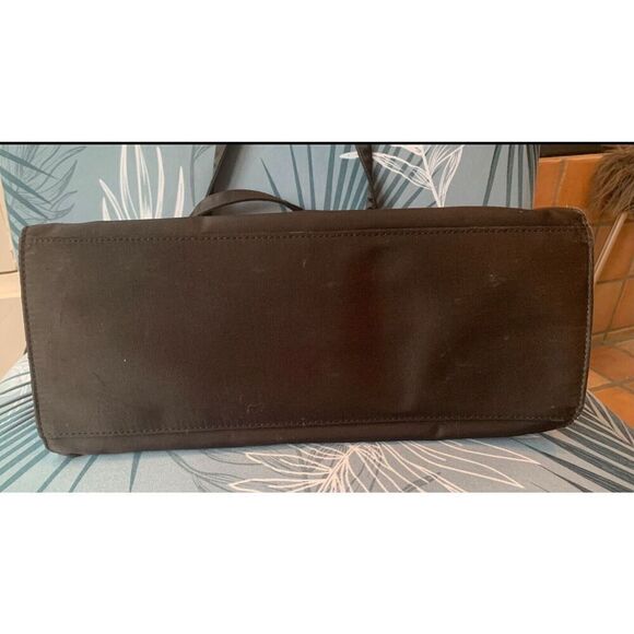 Kate Spade SAM 90s Y2K Black Nylon Icon Big Box Tote Bag Purse vintage MCM - Picture 3 of 9